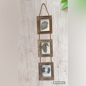 Nautical Trio Hanging Shadowbox with rope